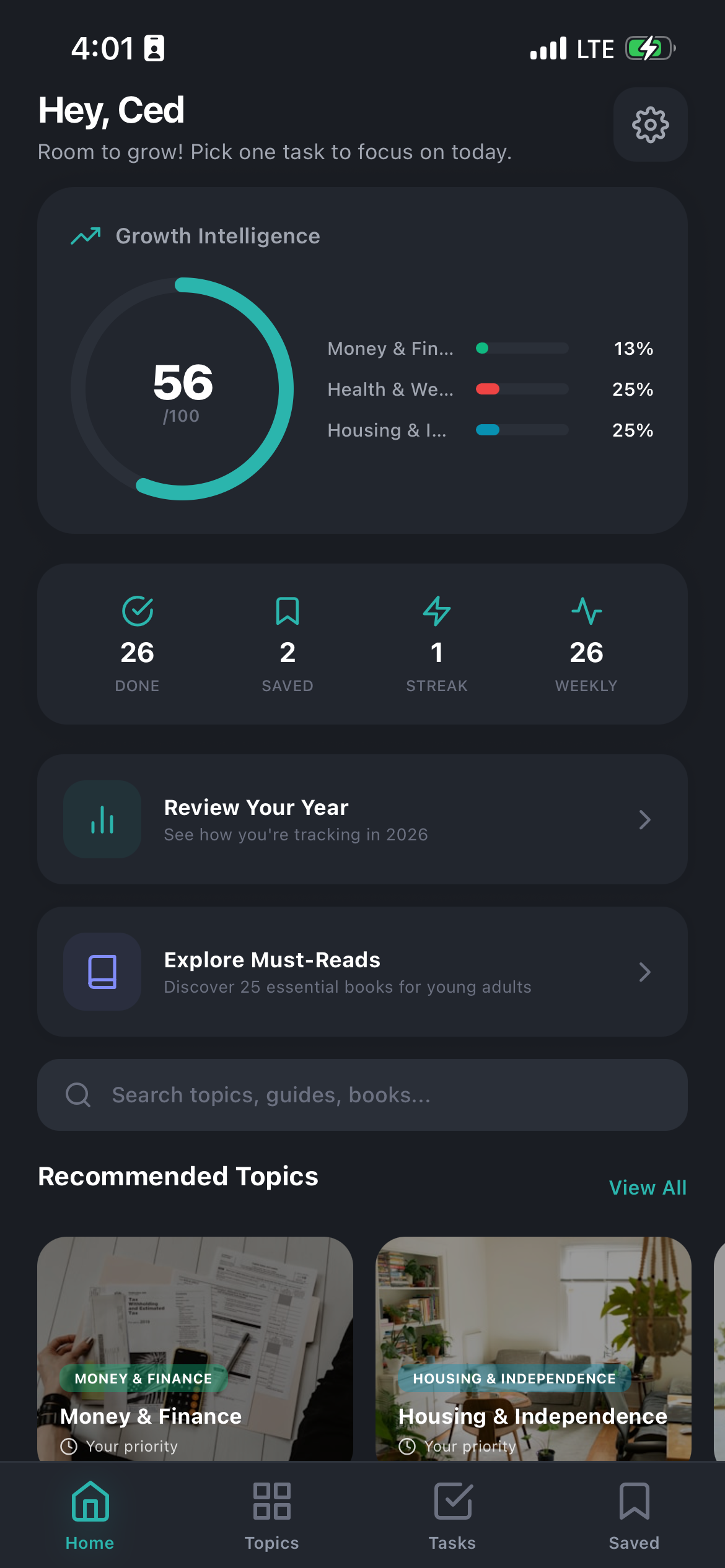 Adulting 911 Dashboard